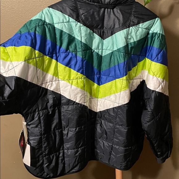 NWT Free People Pippa Packable Puffer in Camper Stripes - Picture 10 of 11